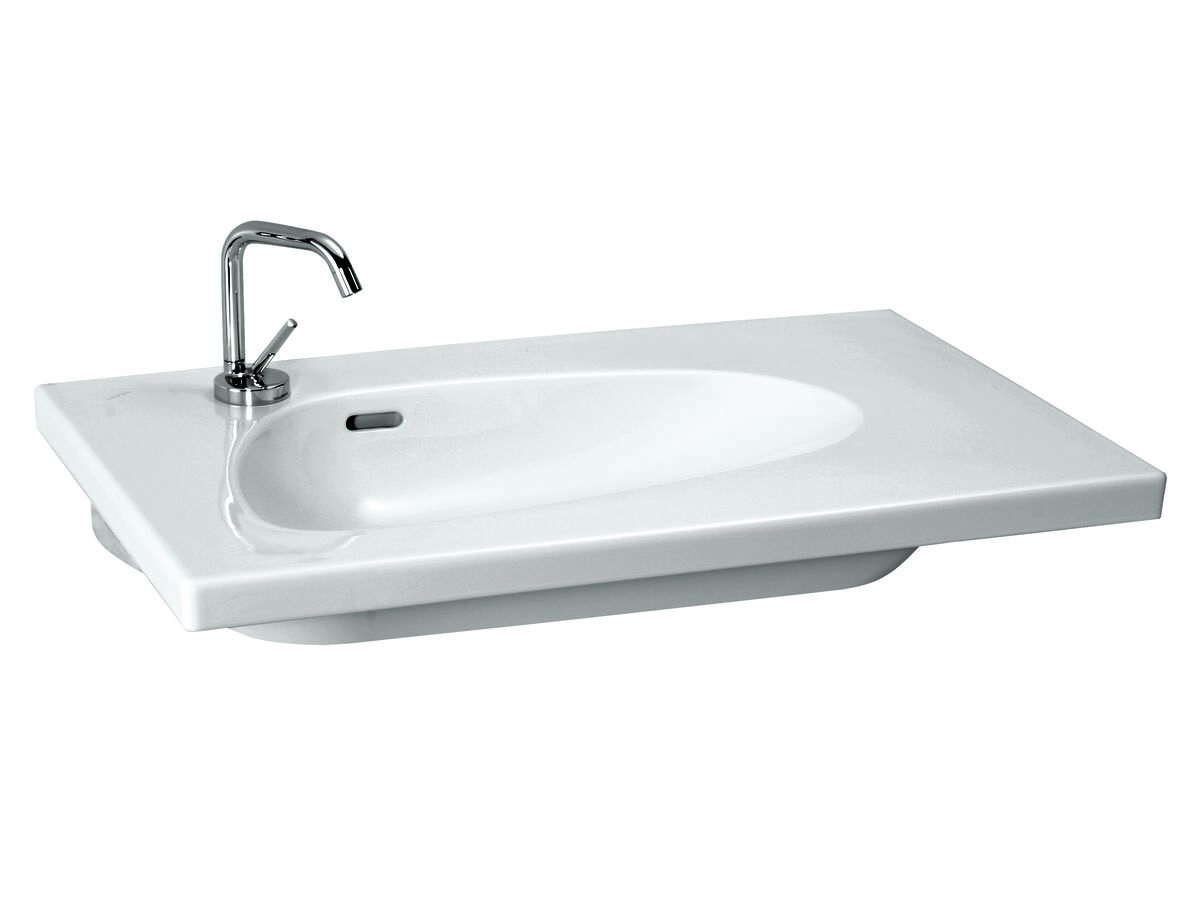 LAUFEN Palomba Wall Basin 800 x 500mm with Overflow 1 Taphole White ...