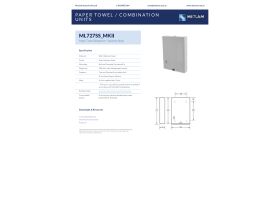 Specification Sheet - Paper Towel Disp Slim (Interleaved) Stainless Steel