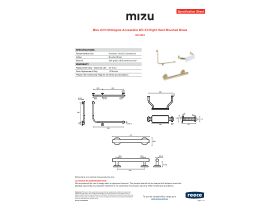 Specification Sheet - Mizu Drift 90 Degree Accessible WC Kit Right Hand Brushed Brass
