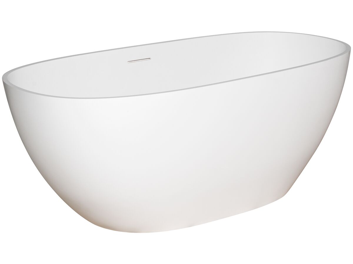 Kado Lussi Cast Solid Surface Freestanding Bath with Plug & Waste