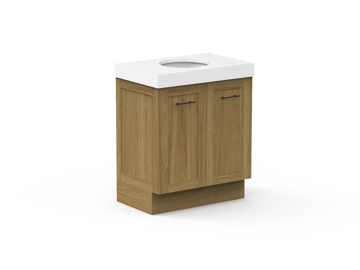 Kado Lux Door Vanity Unit 750 Floor Mount Centre Bowl Cherry Pie