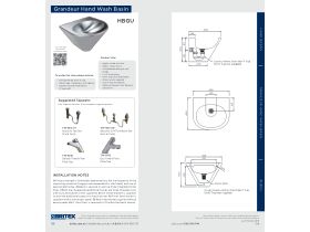 Installation Instructions - Britex Grandeur Hand Basin Stainless Steel (Basin Only)