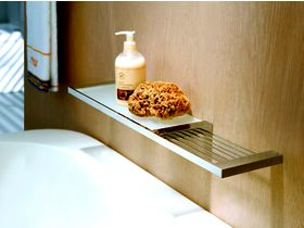 Milli Edge Soap Rack with Glass Shelf Chrome