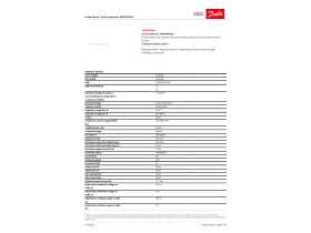 Specification Sheet - Danfoss HRP060T5LP6 Scroll Compressor 1 Phase STUB