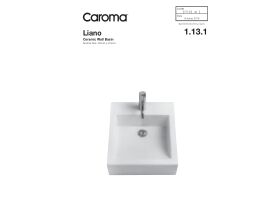 Technical Guide - Caroma Liano Wall Basin 420mm 1 Taphole White