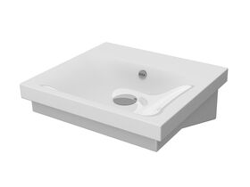 AXA Cento Semi Inset Basin No Taphole White