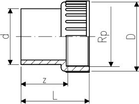 Schedule 80 PVC-U Adaptor