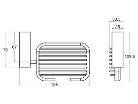 Mizu Bloc MK2 Soap Basket Chrome
