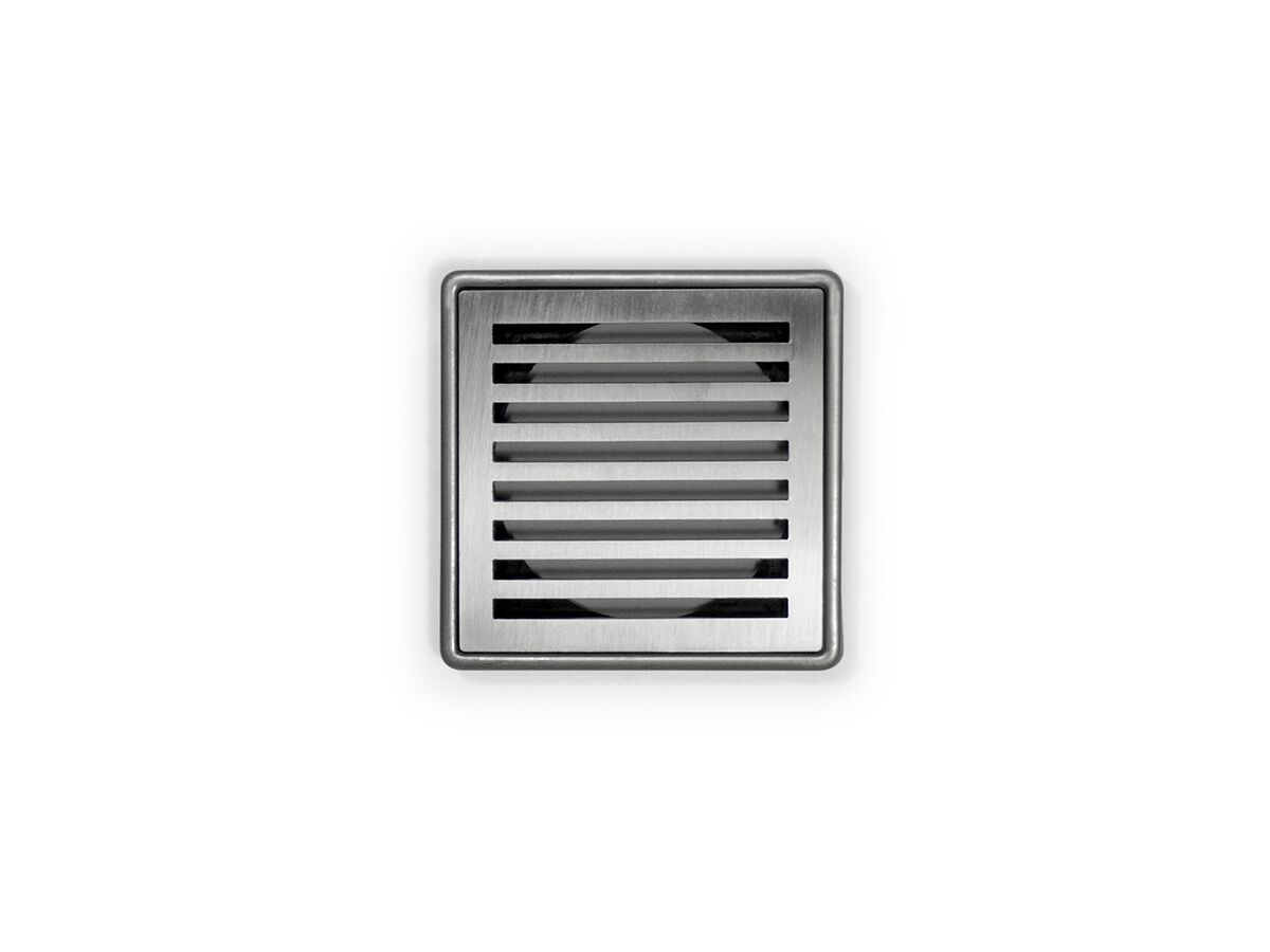 Elegance Floor Grate Square Stainless Steel 5 Straight 100mm