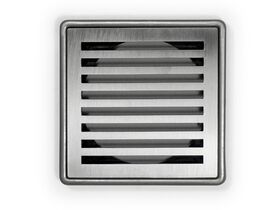 Elegance Floor Grate Square Stainless Steel 5 Straight 100mm
