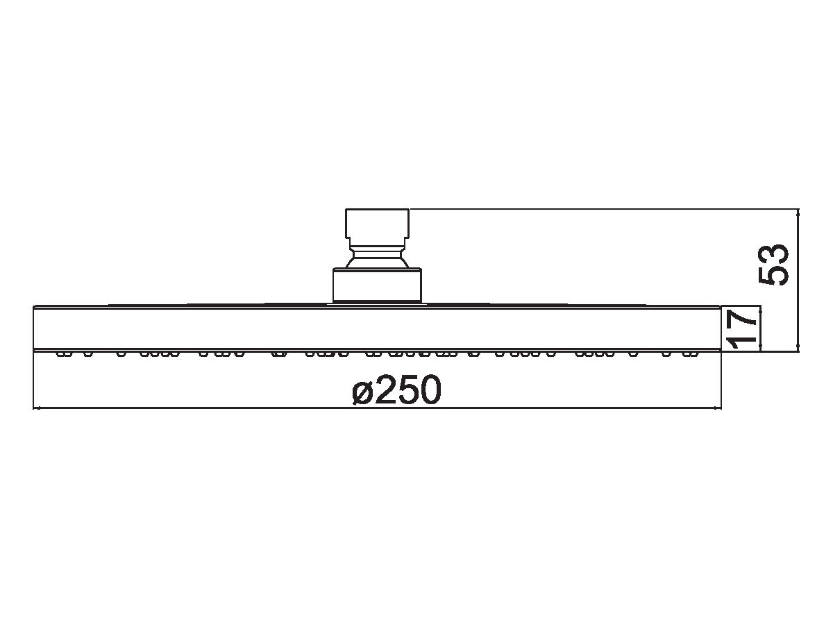 Nikles Techno Shower Head 250mm Chrome (3 Star)