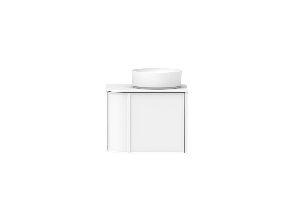 Kado Era 12mm Durasein Top Single Curve All Drawer 600mm Wall Hung Vanity with Center Basin