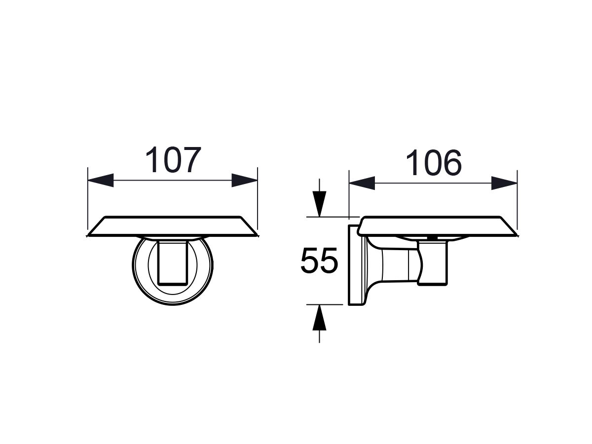 Sonia EPlus Grooved Metal Soap Dish Chrome from Reece