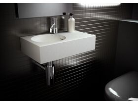 Neo Mini Solid Surface Wall Basin Left Hand Bowl 1 Taphole White