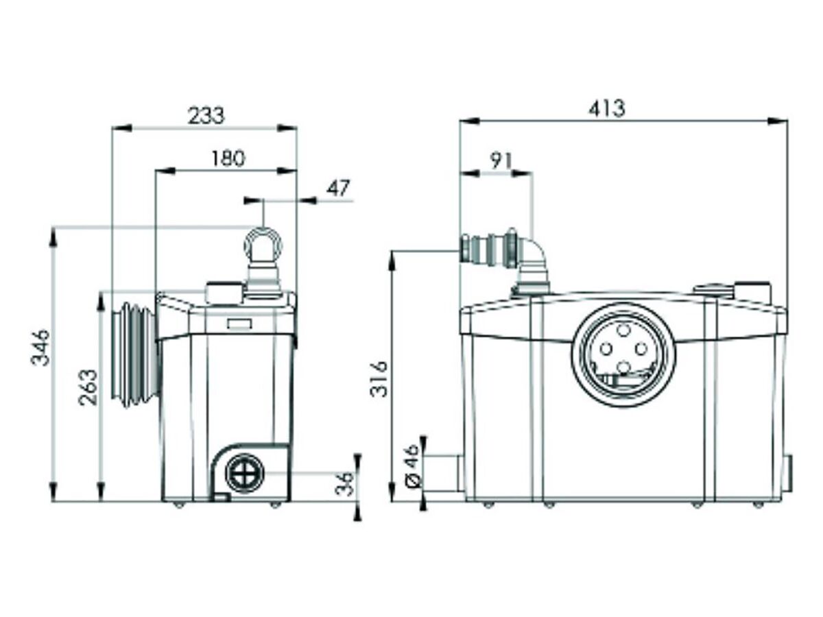 Saniflo Macerator Sanipro WC/Basin/Shower