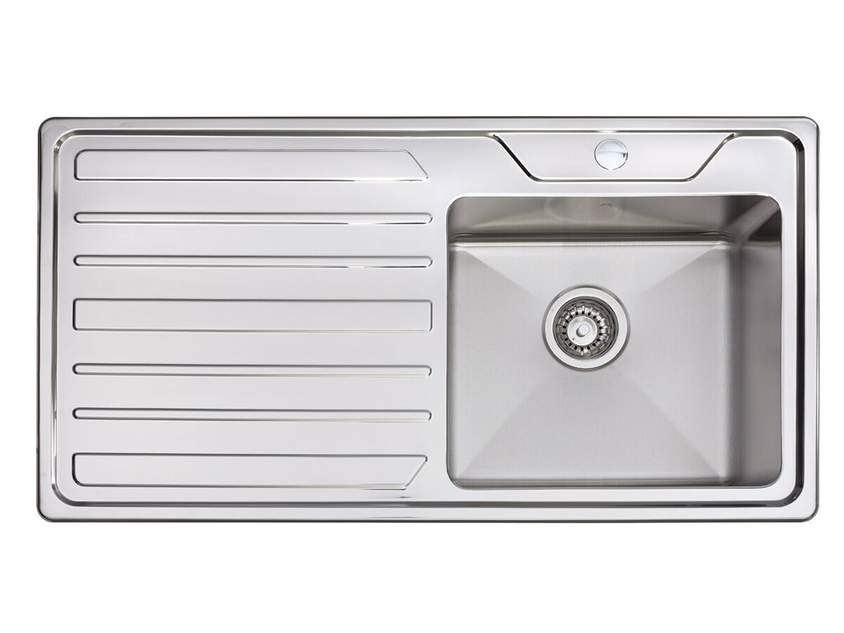 clearwater zumba single bowl inset kitchen sink stainless steel