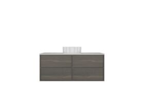 Kado Aspect Wall Hung Vanity Unit 1200mm 4 Drawer Corian 20mm Top