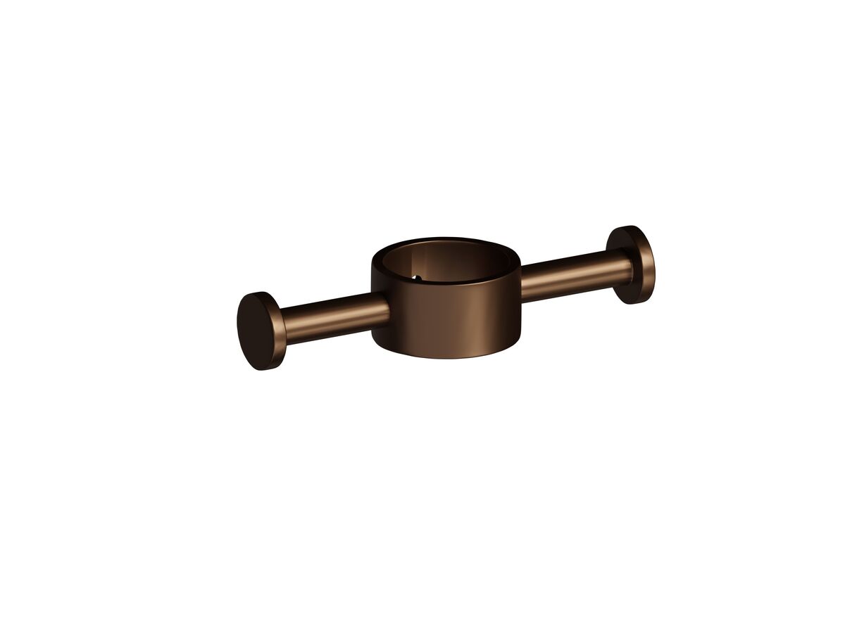 Milli Mood Edit Vertical Heated Towel Rail Robe Hook PVD Brushed Bronze