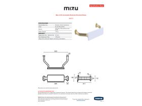 Specification Sheet - Mizu Drift Accessible Backrest Brushed Brass
