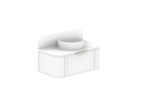 ADP Flo by Alisa & Lysandra All Drawer Vanity Unit Centre Bowl 900 Cherry Pie Top 1 Drawer (No Basin)