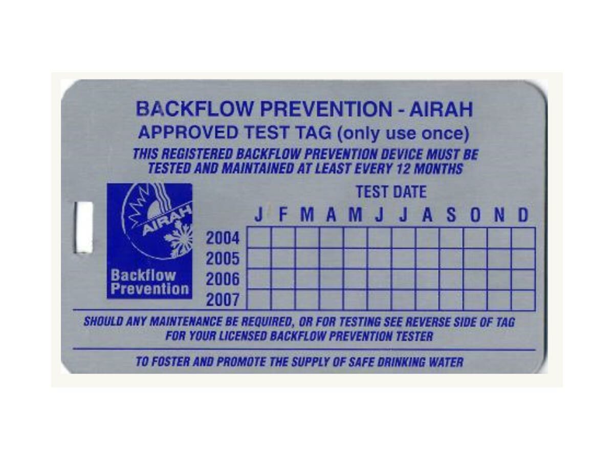 Backflow Tags
