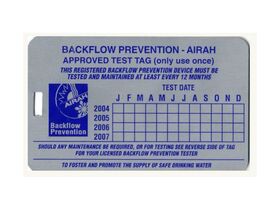 Backflow Tags