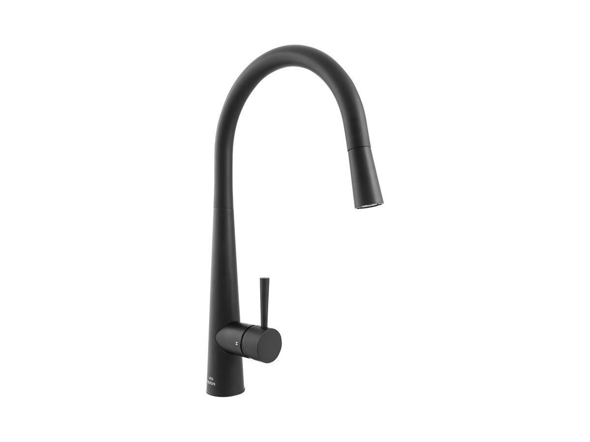 Nuova Calare Black Pull Out Sink Mixer
