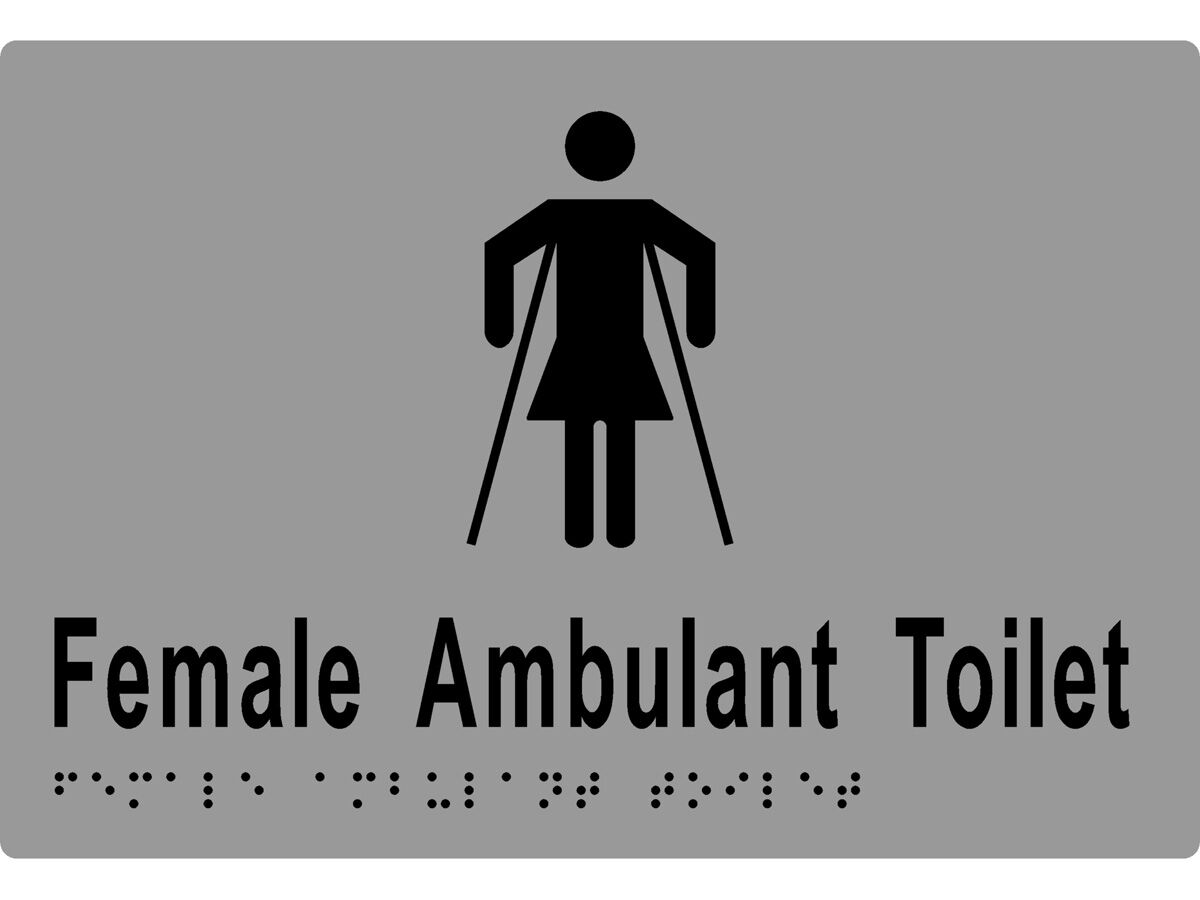 Sign Braille Female Ambulant Toilet Stainless Steel