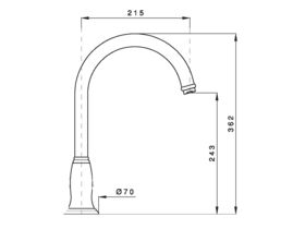 Nicolazzi Adore Swivel Gooseneck Sink Mixer Chrome / Ceramic (4 Star)