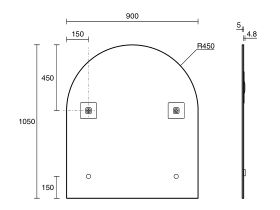 Kado Neue Arch Mirror 900 x 1050mm