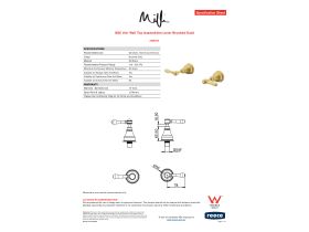 Specification Sheet - Milli Voir Wall Top Assemblies Lever Brushed Gold