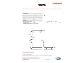 Specification Sheet - Mizu Drift 1110 x 1030 x 600 x 90 Degree Accessible Grab Rail Modular Right Hand Brushed Brass