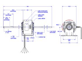 Fasco Fan Motor 240V 2 Speed 100W 8061S083-80