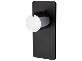 Milli Axon Shower Mixer Tap with Black Backplate Chrome / Matte Black