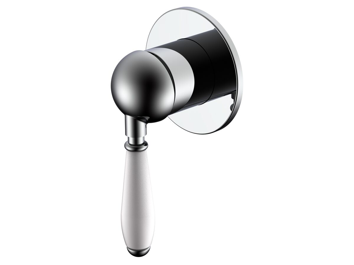 Hero - Milli Voir Shower Mixer Porcelain Small Cover Plate Chrome