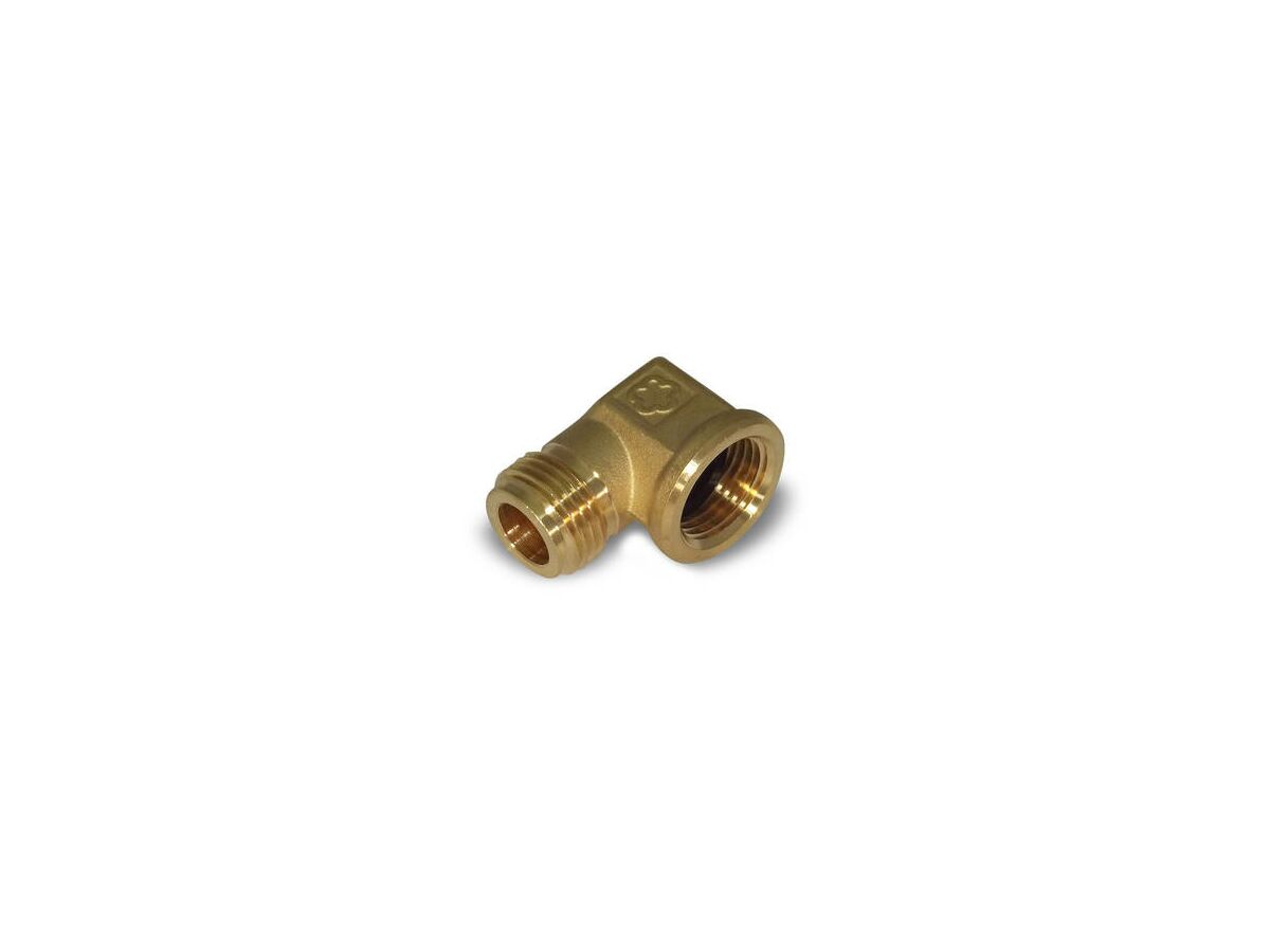 1/2" M & F FLAT FACED BRASS ELBOW GAS