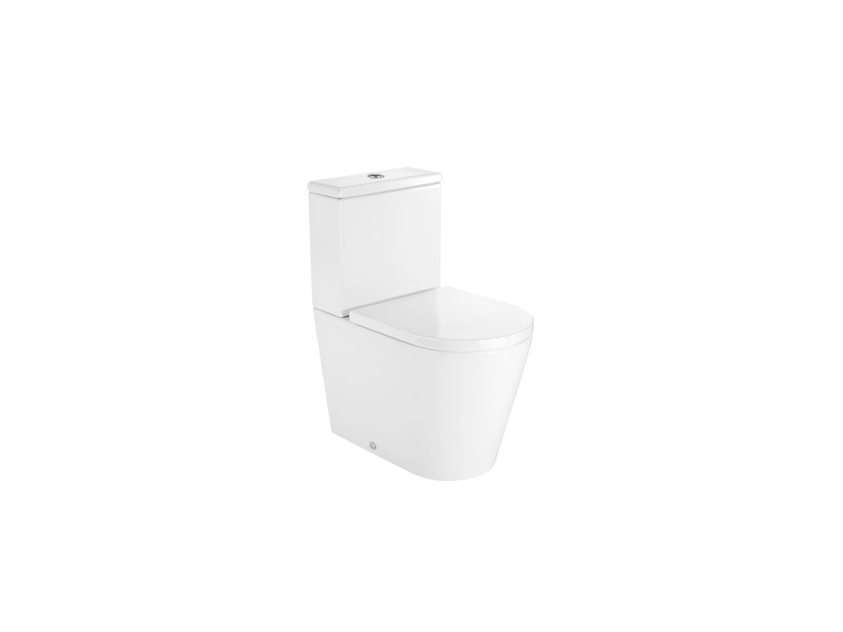 Roca Inspira Rimless Close Coupled Back To Wall Toilet Suite Back Inlet Soft Close Quick Release Seat (4 Star)