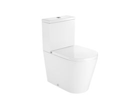 Roca Inspira Rimless Close Coupled Back To Wall Toilet Suite Back Inlet Soft Close Quick Release Seat (4 Star)
