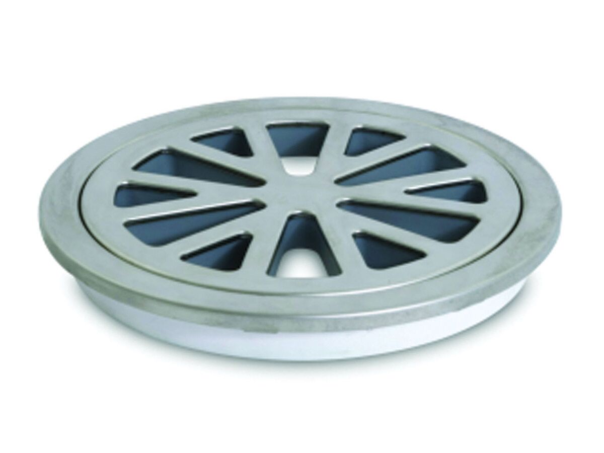 Stubby Floor Grate Stainless Steel Round 100mm