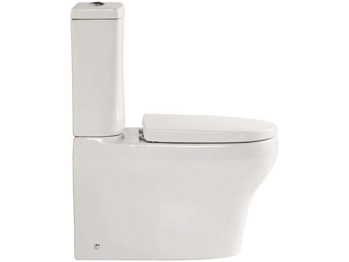American Standard Cygnet Close Coupled Back to Wall Back Inlet Toilet Suite with a Soft Close Quick Release White Seat (4 Star)