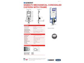 Technical Guide - Geberit Sigma 75 Cistern Wall Hung Frame Mechanism (4 Star)