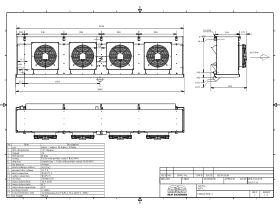 Technical Drawing - Cabero Water Defrost Evaporator CH4G4/50W-1