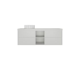 Kado Aspect 1500mm Wall Hung Vanity Unit with Shelf Single Bowl Caesarstone Top