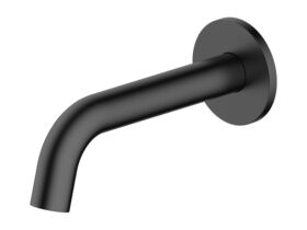 Mizu Drift Wall Basin/Bath Outlet Curve Spout 160 Matte Black (6 Star)