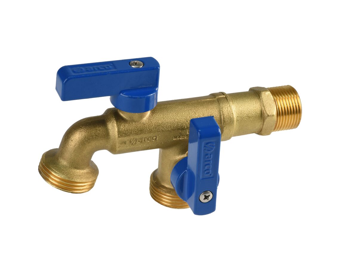 Arco Double Grifo Tap with Non Return Valve Male 20mm