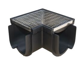 Storm Drain 90 Degree Corner with Arch Grate