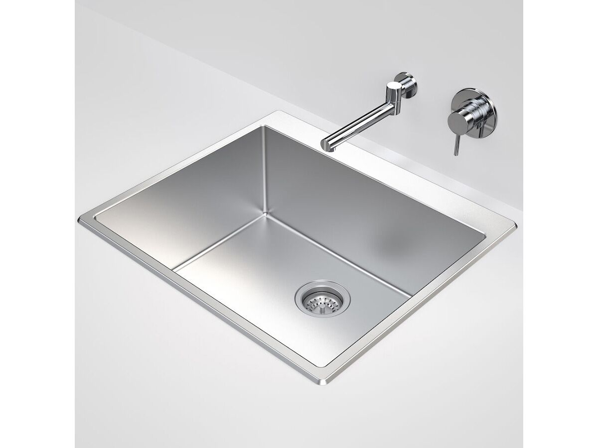 Compass Flushline Tub 70 Litre No Taphole Stainless Steel