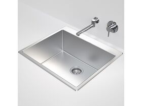 Compass Flushline Tub 70 Litre No Taphole Stainless Steel