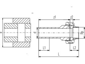 Technical Drawing - Cool-Fit 2.0 PE to Stainless Steel Female Union