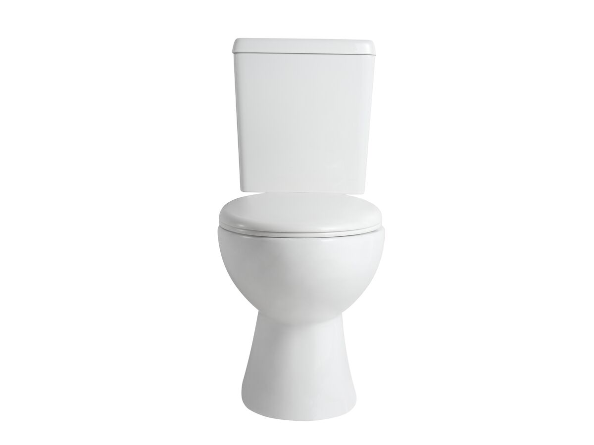 Posh Solus Square Link Toilet Suite P Trap with Soft Close Seat White (4 Star)